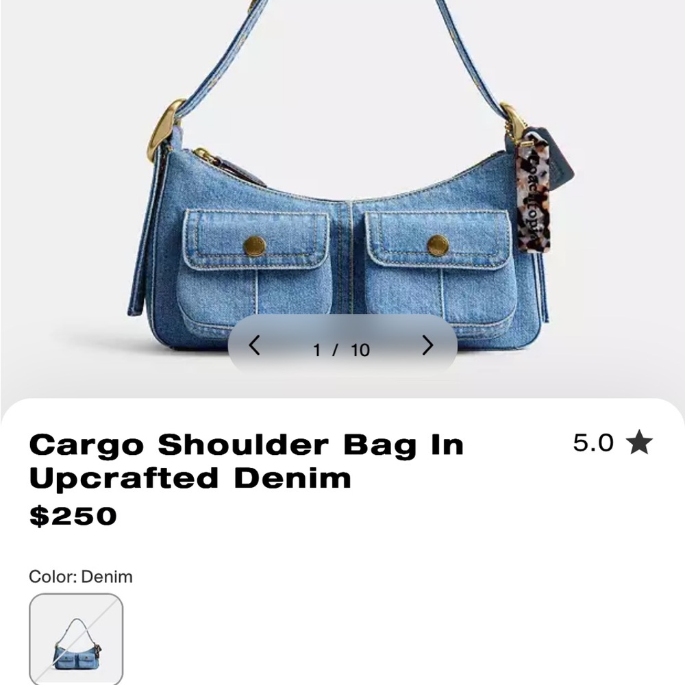 ISO: Coachtopia Upcrafted Denim Cargo Shoulder Bag